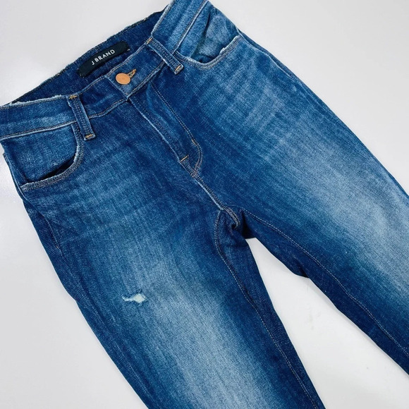 J Brand Alana High Rise Crop Jeans In Volatile Blue Size 24 - Picture 5 of 12